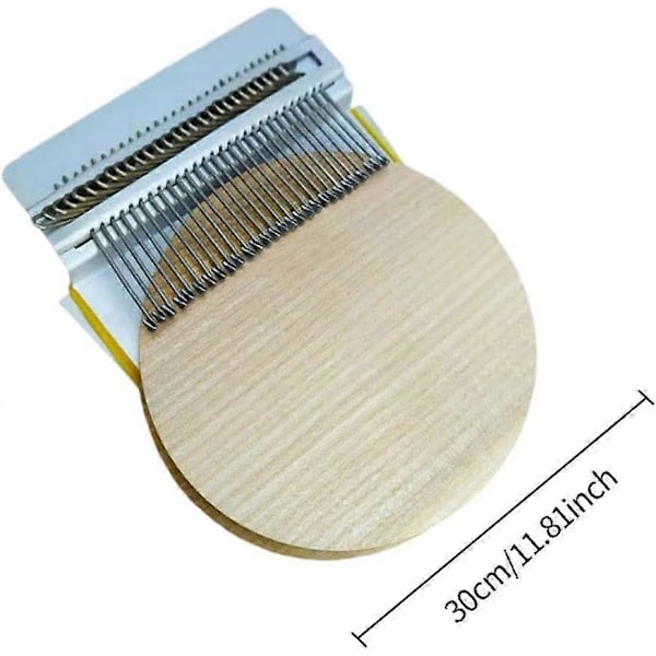 WJTG Liten Vev Type Veveredskap, 28 Kroker Tre Praktisk Stoppemaskin Vev Tre DIY Veveredskaper J