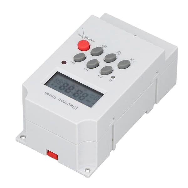 Elektronisk timerströmbrytare DIN-skena LCD Mikrodatorelektron Intelligent Controller KG316TII (AC 220V)