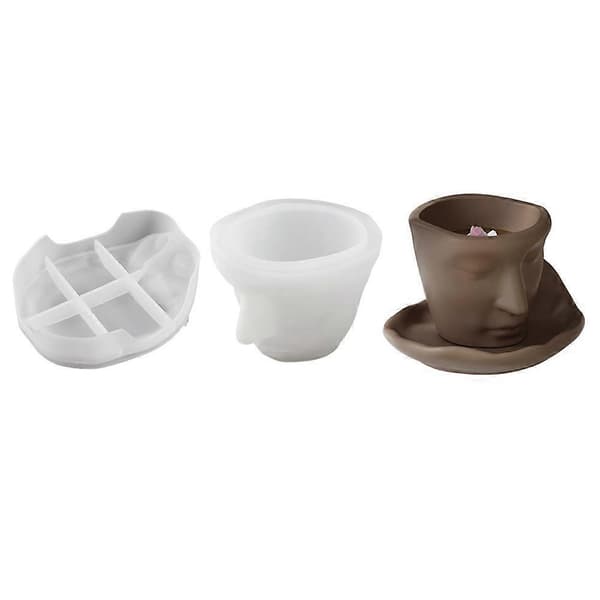 2 stk. 3D DIY Stearinlysform, \"Tænker\" Silikone Stearinlysform, 3D Tænker Silikoneform til Stearinlys, Chokolade, Slik A