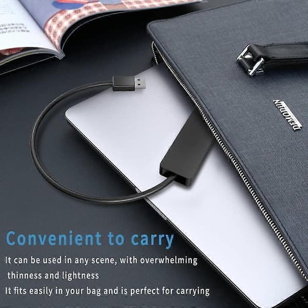 2025 Lämplig USB-hubb, 4 Portars USB 3.0-hubb, Ultratunn Extra Lätt USB-adapter, USB-distributör Datahubb för