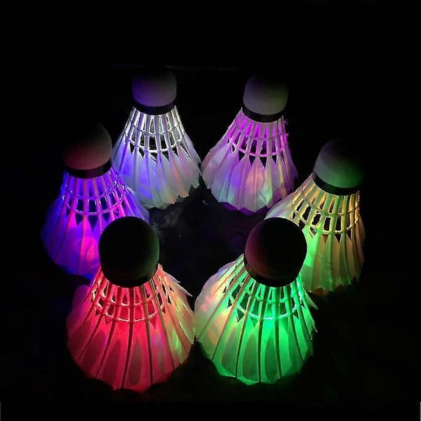 LED Badmintonbollar Mörker Natt Glöd Birdies Belysning (4st)