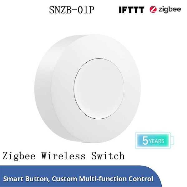 SNZB-01P Zigbee Trådløs Kontakt Smart Scene 2-vejs Kontrol Hvidevarer Via til Smart Home Works
