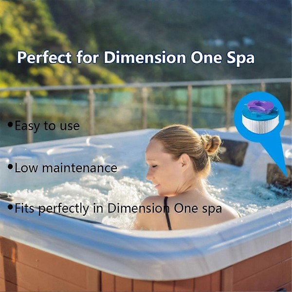 2 stk. Dimension One Spa Filter, erstatning for Vision Dimension One Spa, 01512-261 til Vision Hot Tub