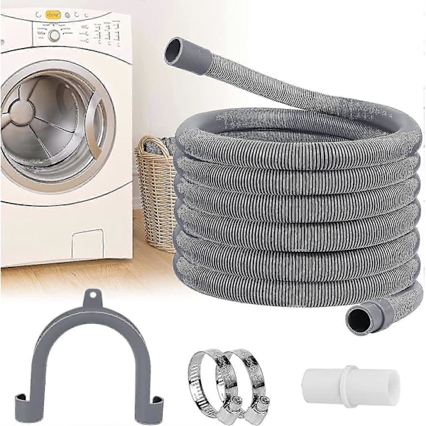Vaskemaskine Afløbsslange, Universal Afløbsslange, Vand Afløbsslange, Vaskemaskineslange, Forlængerslange Til Opvaskemaskine Og Vaskemaskine 20mm*2m-Xi