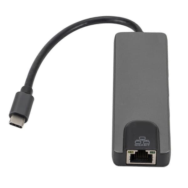 4K USB C Hub til Gigabit Ethernet Rj45 Lan 5 i 1 USB Type C Hub Adapter til Laptop USBC Oplader PD