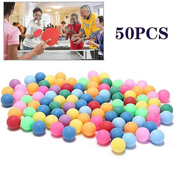 WJTG 50 st/förpackning Färgade Pingisbollar 40mm Underhållning BordtennisbollarJ