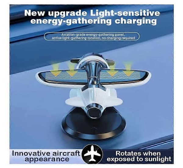 Bil Dashbord Dekor, Solar Fly, Solcelledrevet Fly for Bordplate Kontor Red