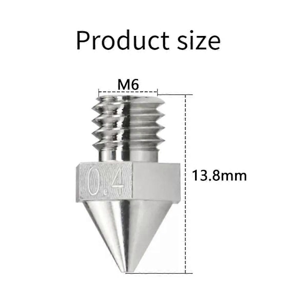 3D-skrivarmunstycke - för serieutbytesmunstycke V3 Hård munstycke (0,4 mm)