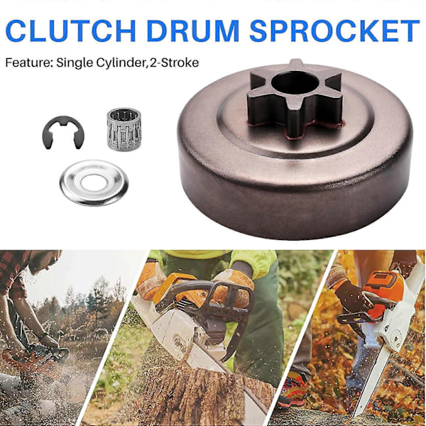 3/8 6T Kytkimen rumpu hammasrattaan pesuri E-klipin sarja STIHL moottorisahoille 017 018 021 023 025 MS170 MS180 MS210 MS230 MS250 1123