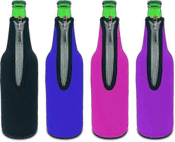 4-pack 50 cl (500 ml) Neoprenisolerad Hopfällbar Ölflaskkylare