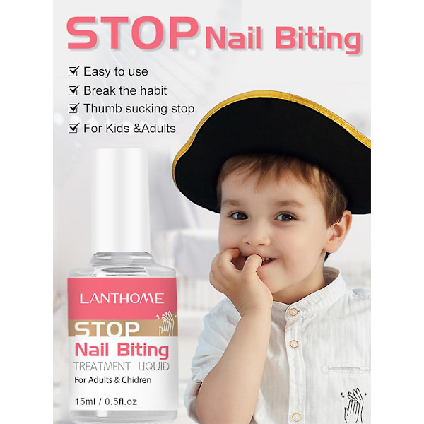 3 stk Stopp Neglebiting Ting Anti Neglebiting Lakk Stopp Tommel- eller Fingersuging 15ml