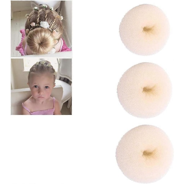 3 Stycken Donut Hårstyling Verktyg Chignon Maker (1 Stor, 1 Medium, 1 Liten)