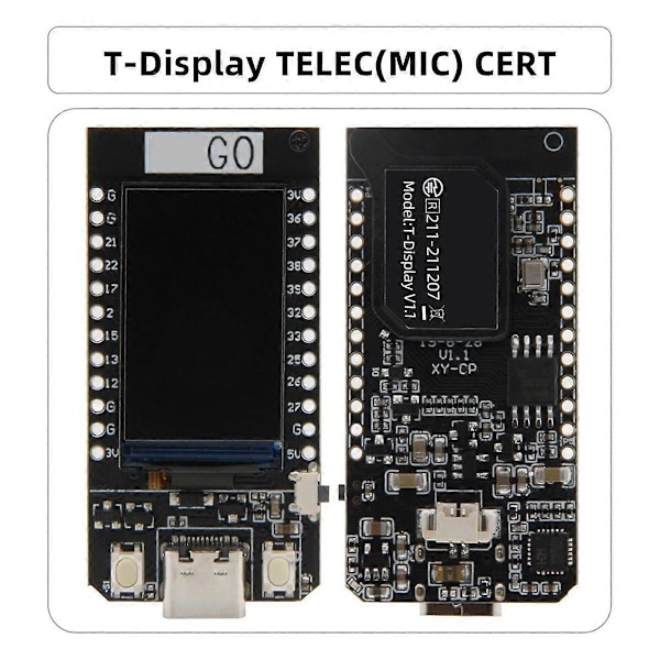 For Nerd Miner CH9102F T-Näyttö 1.14In LCD Ohjauslevy ESP32 Langaton Moduuli BTC Bitcoin Sol