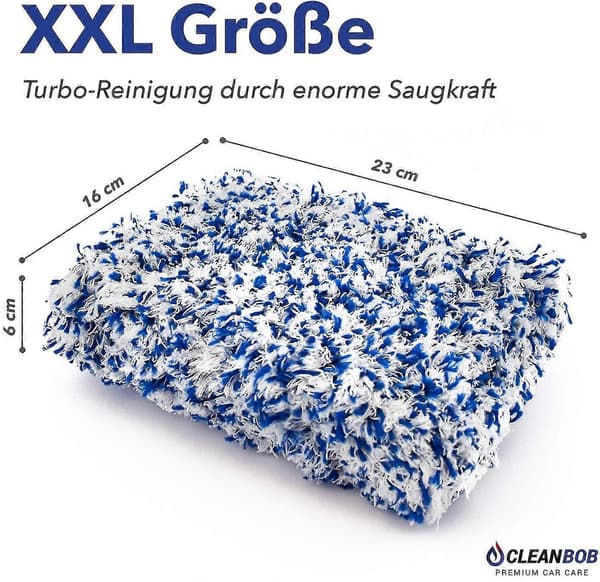 Xxl Vaskesvamp Laget av Ultraabsorberende Mikrofiber - Profesjonell Svamp