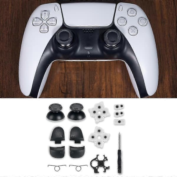 För Ps5-kontroller L1-r1 L2-avtryckarknapp Analog Stick Ledande Gummireparation
