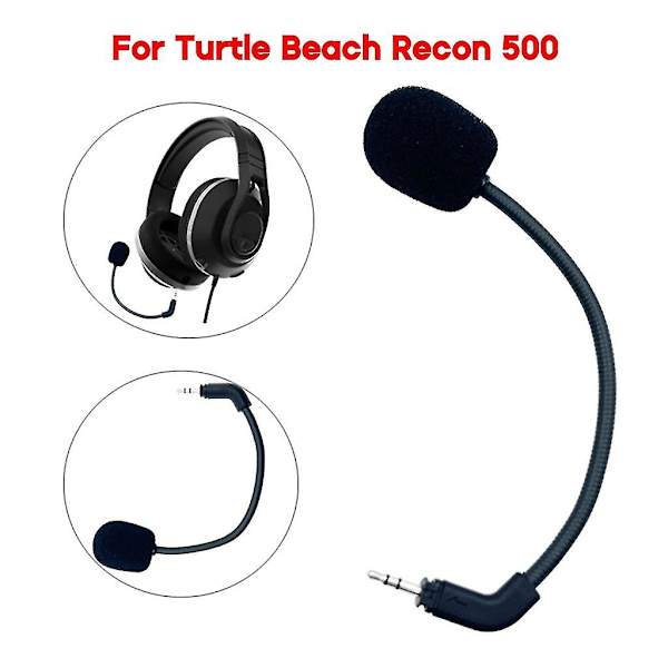 2,5 mm plugg - Minimi-mikrofon för Turtle Beach Recon 500 Gaming Headset Hörlursmikrofon 2,5 böjd plugg Röstmikrofon-