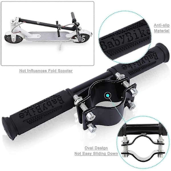 Elektrisk Scooter Barnhandtag - Universalhandtag för Barnscooter, justerbar Greppstång Säker Hållare Barnhandtag