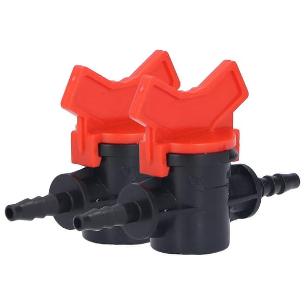 2 st Flödesregulator ABS-plast Vätskekontroll Stoppventil Vattenpump Rak Genomgångsventil 4 mm Ytterdiameter