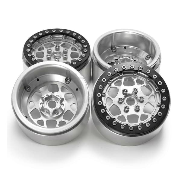 2x Rc 2.2 Beadlock Vanteet Säädettävät 4 Offsetit Vanteet 1/10 Mud Crawler Scx10e5 Jy