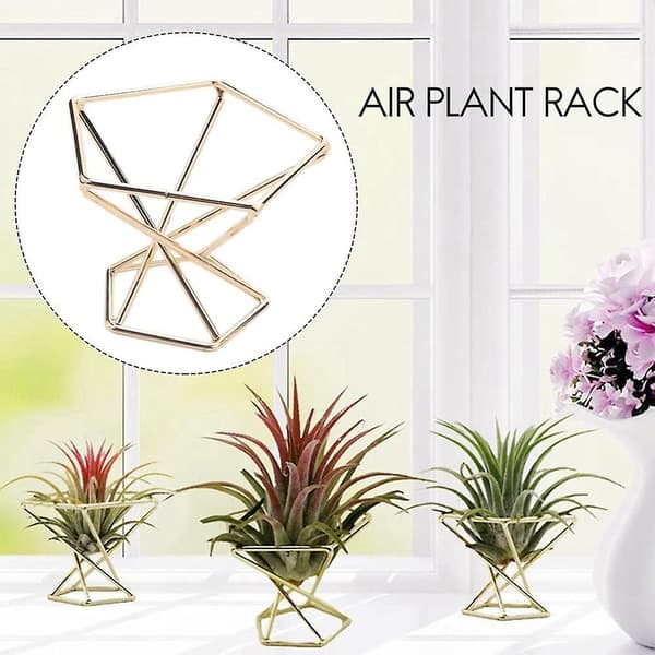 3 stk. Geometrisk Luftholder Luftplanter Stativ Metallplanter Stativ Planterhyller Himmeli Dekor Tillands