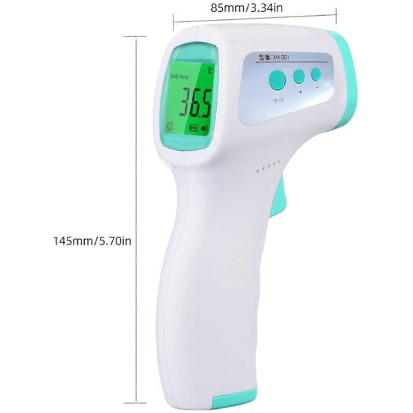 Panntermometer, Raopuzi Pannmedicinsk Termometer med LCD-Skärm, Kontaktlös Termometer för Spädbarn Barn Vuxen Infraröd Termometer