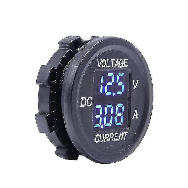 LCD Digital Display Multimeter Voltmeter Amperemeter Tester Strømkreds Til Bil, Blå