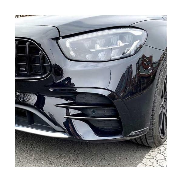 Front støtfanger vindblad + Front vindblad modifikasjon støtfangergrill trim bil for Chic E-klasse W213