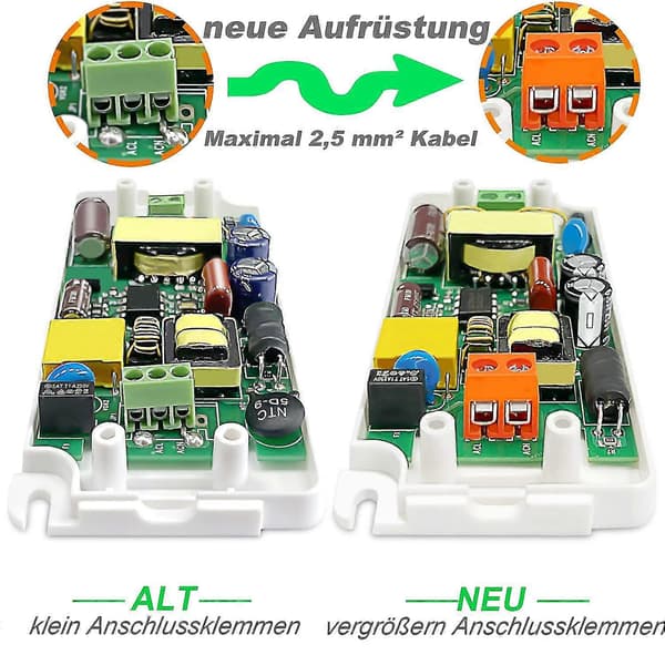 LED Driver 220-240V Utgång DC 12V 1.25A 15W LED Transformator Konverter Konstant Spänning