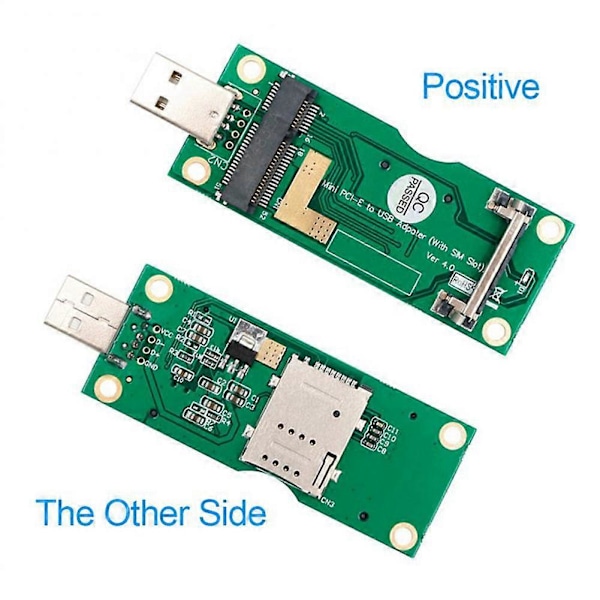 Mini PCI-E till USB-adapter med SIM 8Pin-kortplats Plug and Play för WWAN/LTE-modul för Litecoin BTC-mining