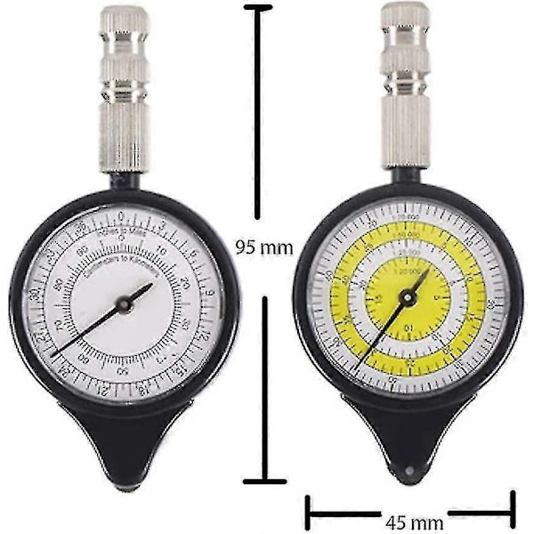 2 st. Kartmätare Avståndsmätare Multifunktionell Kompass Kurvimeter Enhet, Opisometer, Kurvimeter, Avståndskalkylator Kartmätare Kompass Vandring Camping