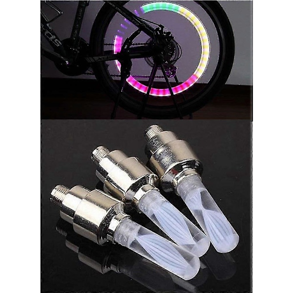 20 st LED-blinkande däckventilklockor för bil, cykel, motorcykel, däckljus (4 röda, 4 gula, 4 blå, 4 gröna, 4 färgglada)