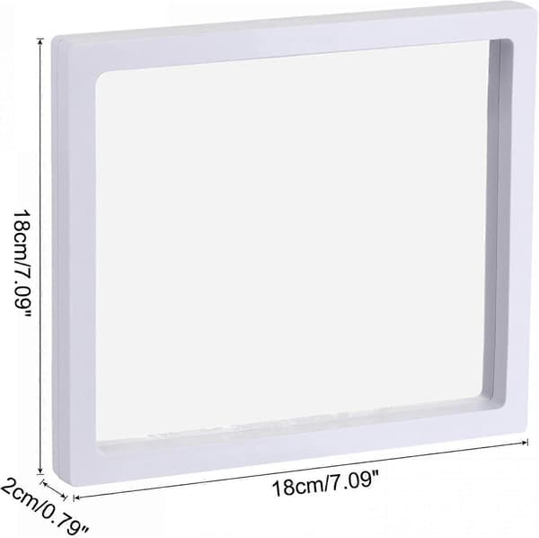 Flydende Tyndfilms Displayboks, ABS Ramme Display Case Holder 18cm x 18cm x 2cm