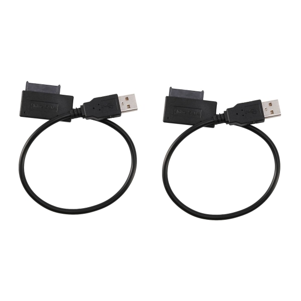 2x Usb 2.0 To Mini Sata Ii 7+6 13pin Adapter Converter Cable For Laptop Cd/dvd Rom Slimline Drive