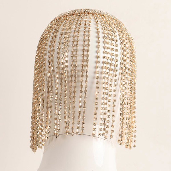 Kristallhuvudkedja Rhinestone Charmigt Huvudsmycke