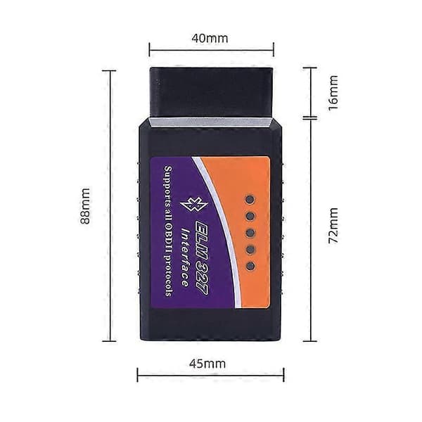 Mini OBD2 Bluetooth-skanner Bluetooth Pro Obdii Obd2 V2.1 Obd-verktøy Obd Diagnostisk Skanner 1 sett