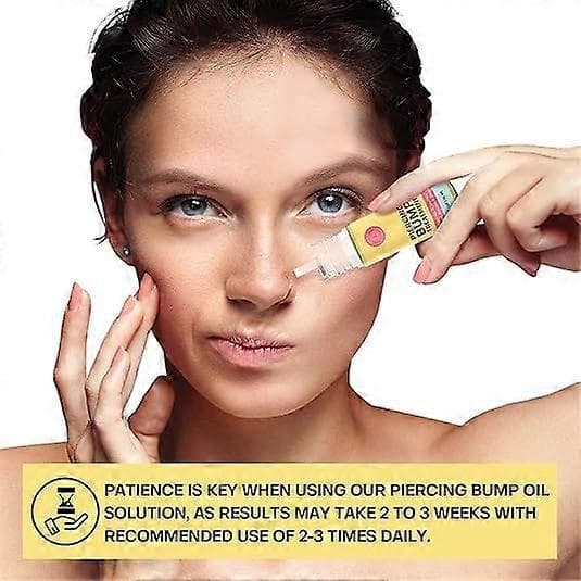 BASE LABORATORIES Piercing Bump Solution Skonsam eftervårdsolja för att lugna och krympa piercingknölar, keloider och ärr, öron- och näspiercingvård (15 ml) 3PCS
