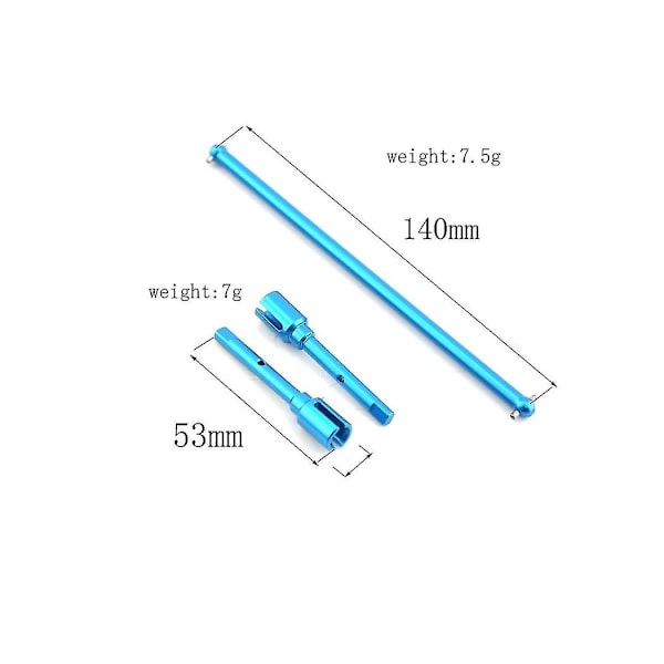 3st Metall Central Drivaxel Och Propellerled Set För Tt-02 Tt-02b Tt02 Tt02b 1/10 Rc Bil Uppgradering