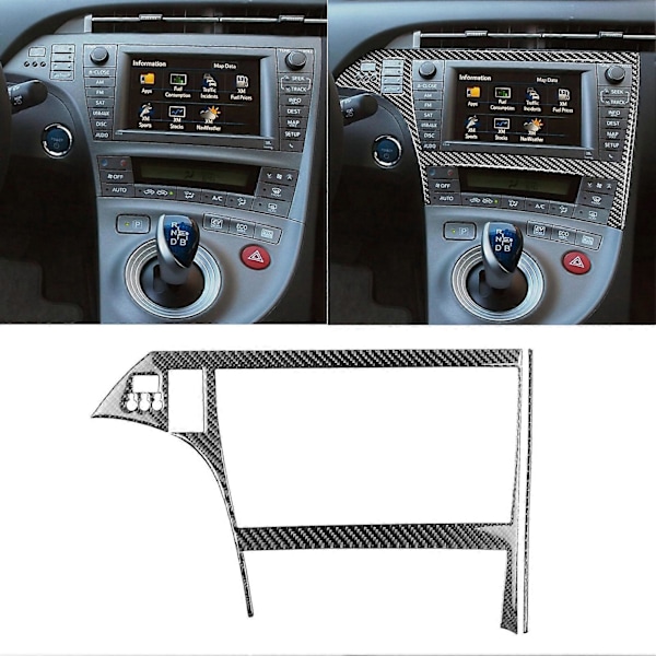 2 st vänsterdrivna kolfiberdisplayrambilder för Toyota Prius