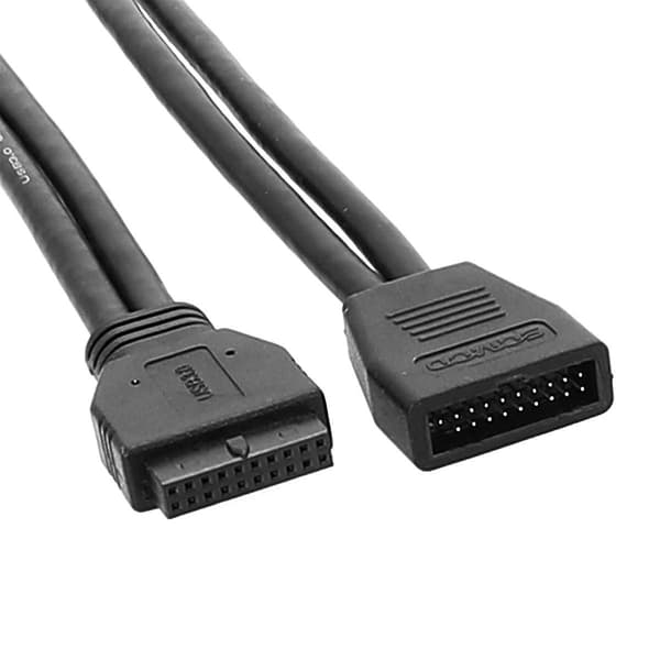 Moderkort USB3.0 Förlängningskabel 20-Pin Förlängningskabel Chassi 19-Kabel USB 3.0 Portabel Rak