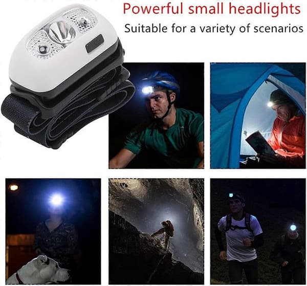Mini uppladdningsbar LED-pannlampa