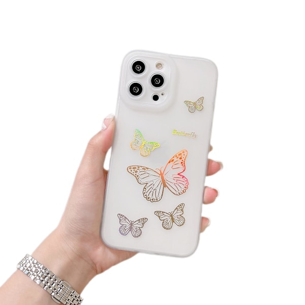 Iphone 12 Pro Max -kotelo, söpö perhonen kuvio, ohut ja pehmeä TPU-kotelo naisille ja tytöille