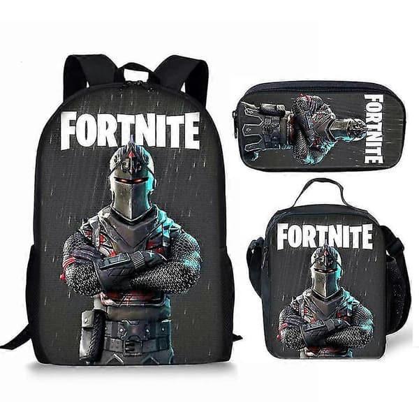 Fortnite Rygsæk Stor Kapacitet Tre-delt Sæt Perifer Rygsæk Elev Skole Taske 37