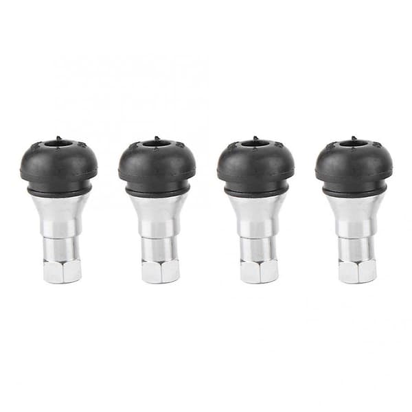 4 stk. Dekkventilhette i aluminium og gummi for slanger