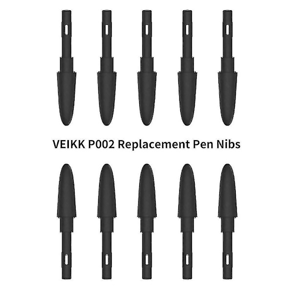 VEIKK P002 10 stk. udskiftningspenne Nibs Batterifri Stylus Slidstærk Pen Nib til VEIKK A50 A15
