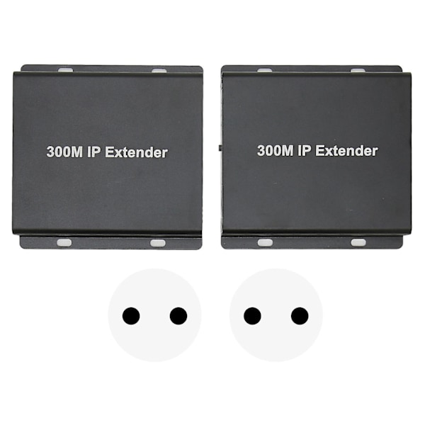 300M IP Extender HD 1080P HD Multimedia Interface Över CAT5e/6/7 Direkt 1 till 1 Extender IP Sändare Mottagare 100?240V EU-kontakt