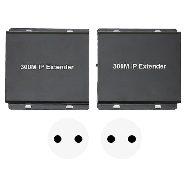 300M IP Extender HD 1080P HD Multimedia Interface Over CAT5e/6/7 Direkte 1 til 1 Extender IP Sender Mottaker 100?240V EU Plugg