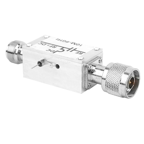 RF Bredbandsförstärkarmodul Aluminiumlegering Bias Tee DC Blocker för amatörradio 10MHz?6GHz YEMAA