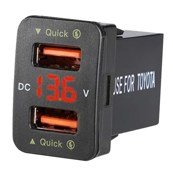 36w nopea autolaturi Qc3.0 kaksois USB -pikalaturi punaisen jännitteen vedenpitävällä matkapuhelinlaturilla F