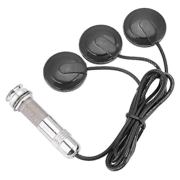 Gitarrpickup 3x Piezo Pickup Transducer för Akustisk Gitarr Ukulele Mandolin Instrument