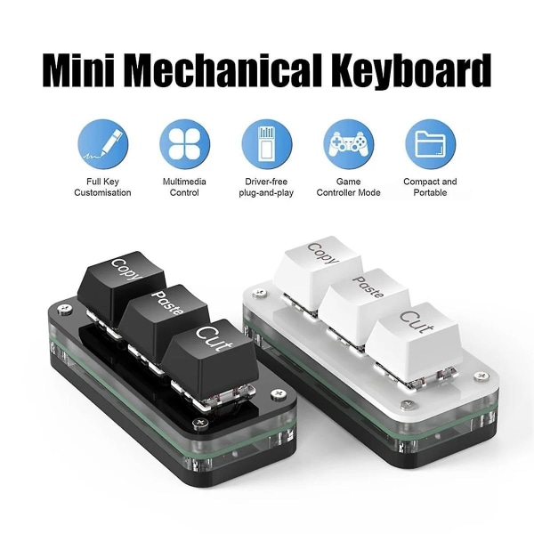 3 Taster Makro Programmerings Mini Tastatur Til Photoshop Gaming Hotswap Programmering Tastatur Kopi Indsæt M